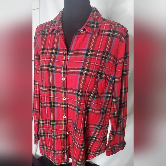 Women's Croft & Barrow The Extra Soft Plaid Flannel Shirt - Picture 4 of 5